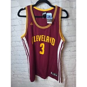 Adidas Cleveland Cavaliers NBA Jersey #3 NWT Maroon‎ Gold 2XL/2TG